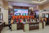 conference press di Aula SAR Mapolres Banjar, Rabu (7/5/2025).