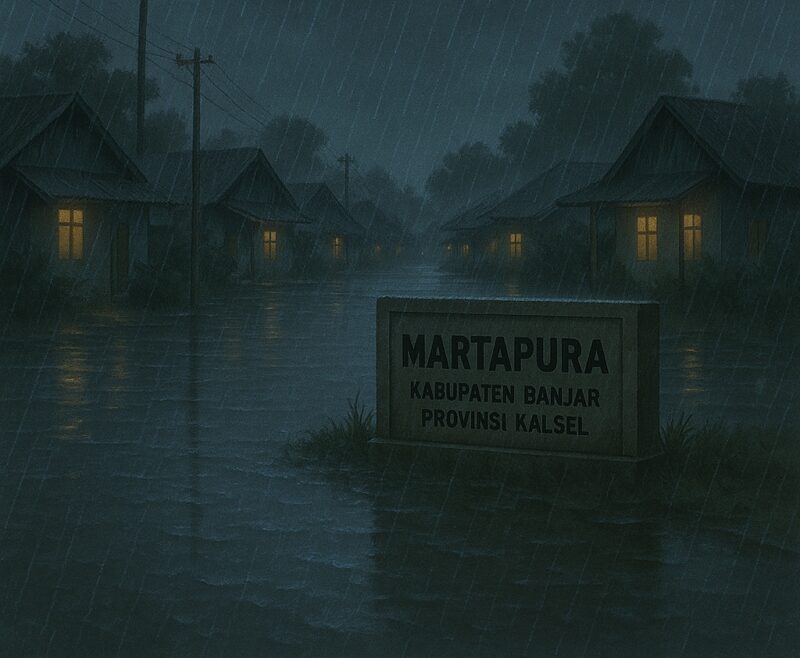 Ilustrasi hujan deras. (Foto : AI) 