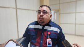 Direktur Umum PT Baramarta, Edy Suryadi, usai mengikuti Rapat Dengar Pendapat (RDP) bersama Komisi II DPRD Kabupaten Banjar, Senin (7/7/2025). 